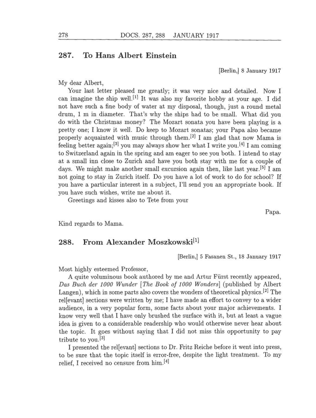 Volume 8: The Berlin Years: Correspondence, 1914-1918 (English translation supplement) page 278