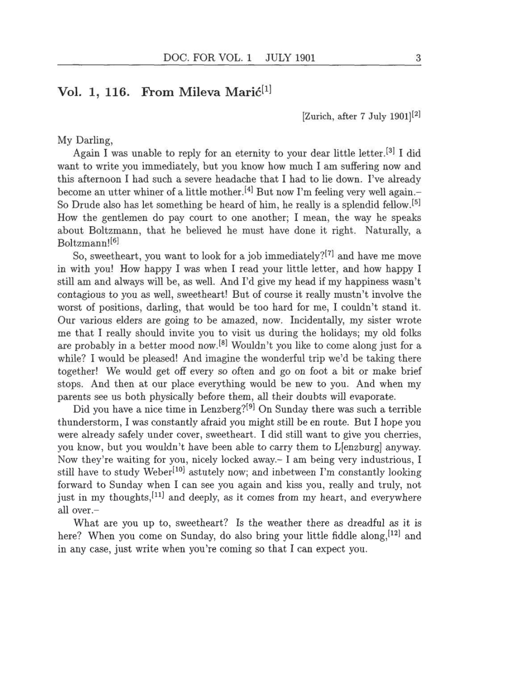 Volume 8: The Berlin Years: Correspondence, 1914-1918 (English translation supplement) page 3