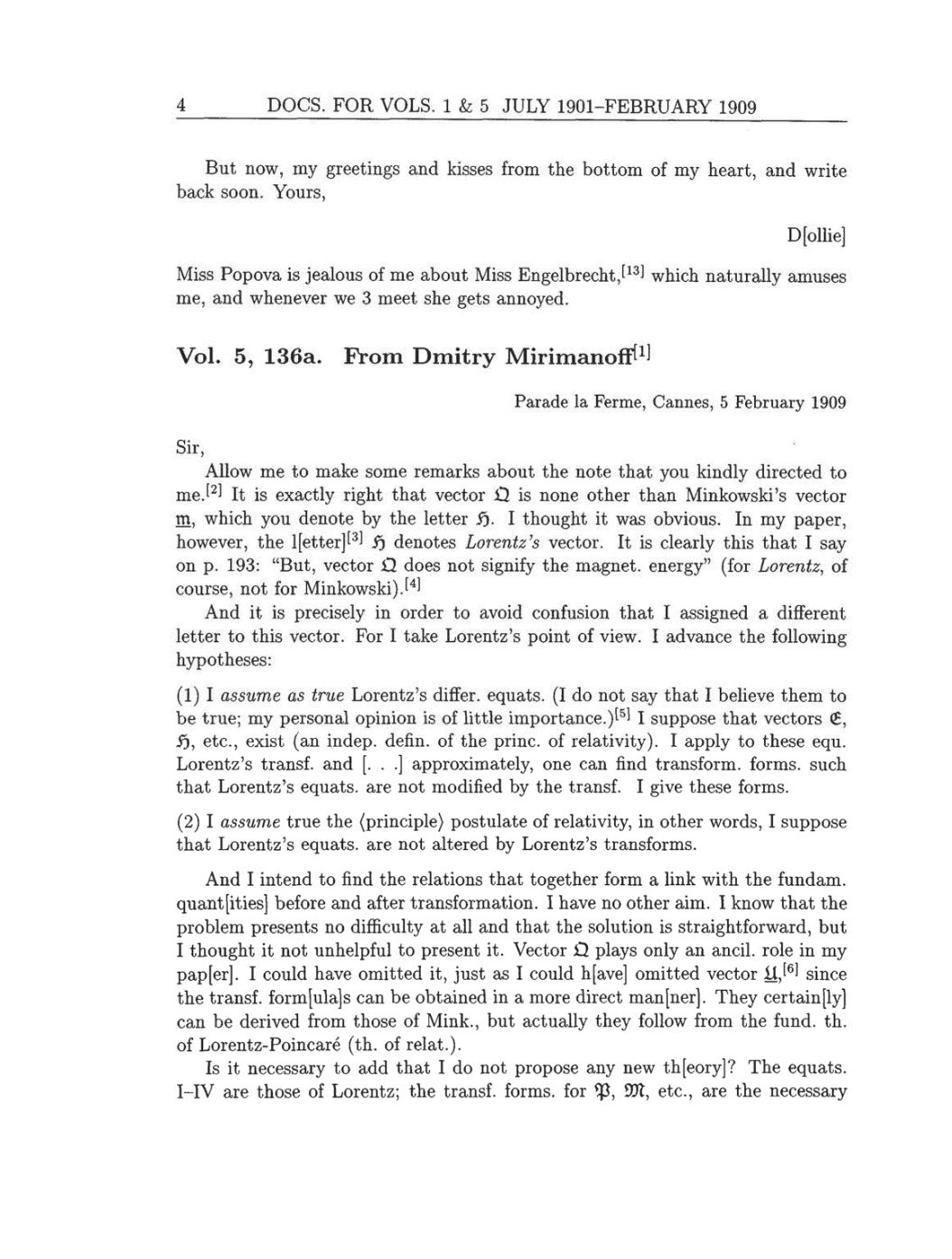 Volume 8: The Berlin Years: Correspondence, 1914-1918 (English translation supplement) page 4