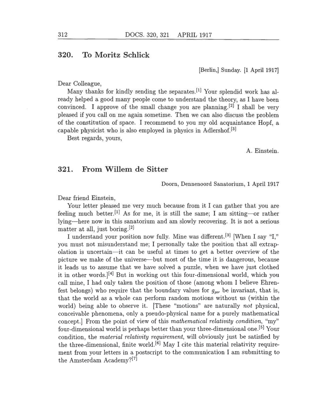 Volume 8: The Berlin Years: Correspondence, 1914-1918 (English translation supplement) page 312