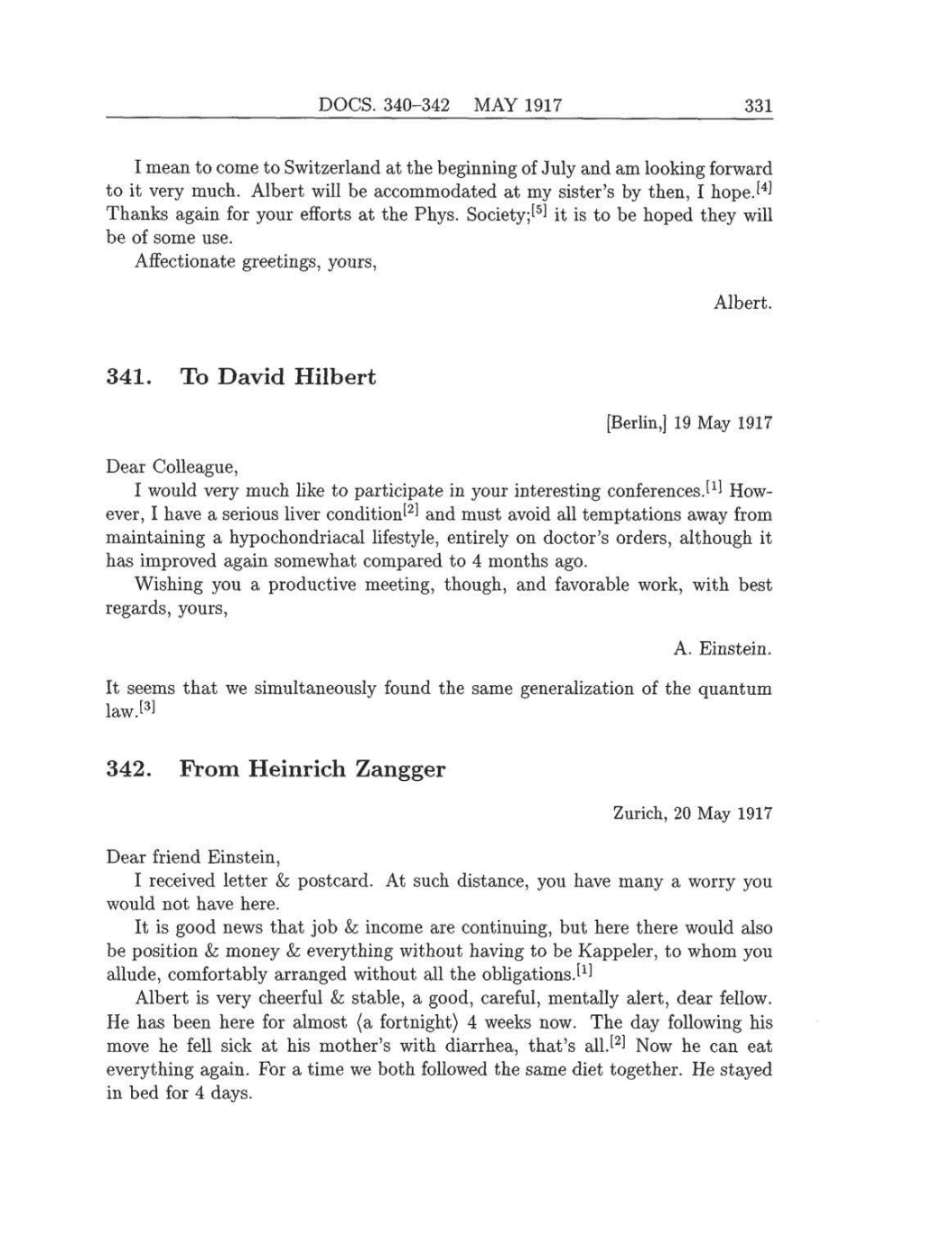 Volume 8: The Berlin Years: Correspondence, 1914-1918 (English translation supplement) page 331