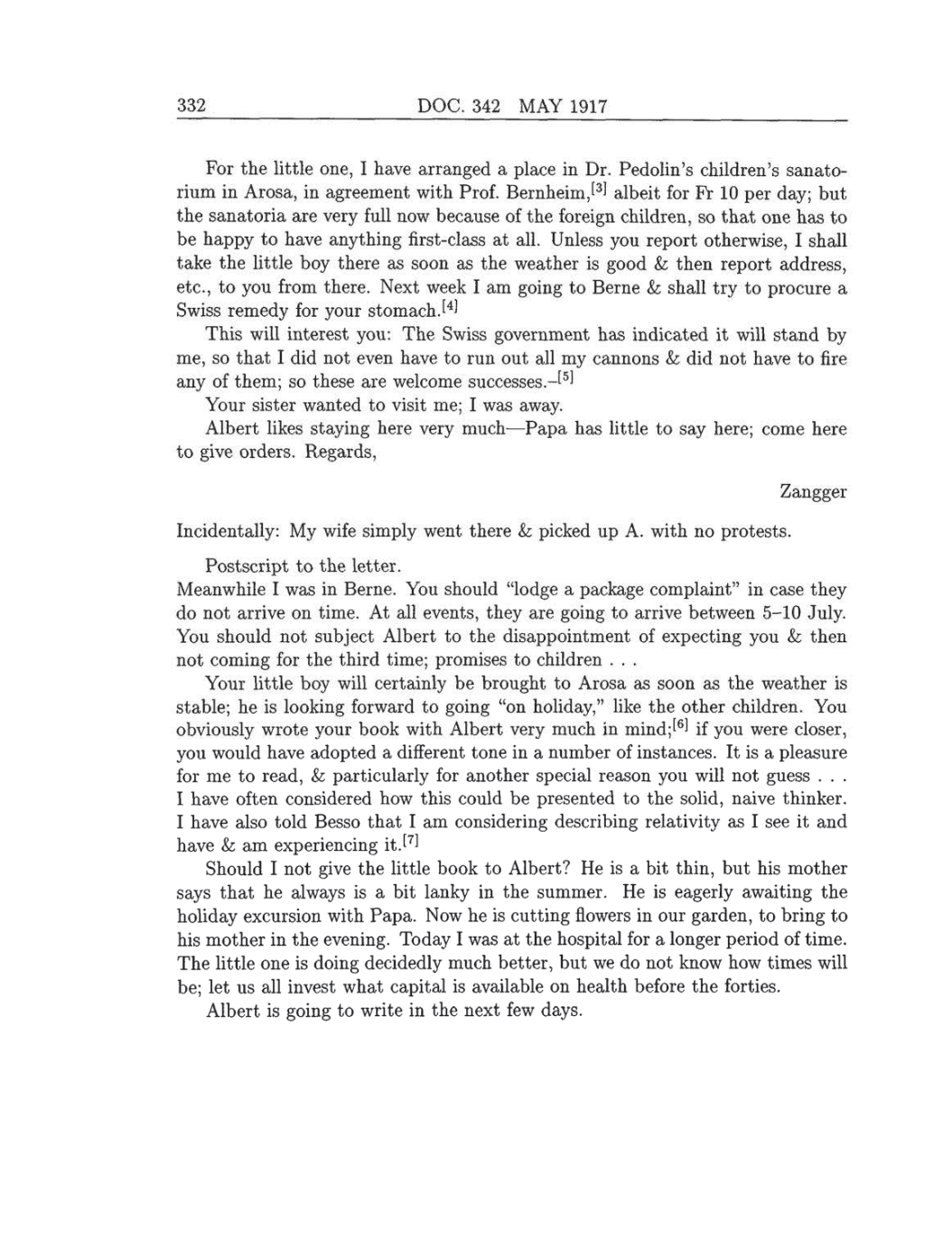 Volume 8: The Berlin Years: Correspondence, 1914-1918 (English translation supplement) page 332