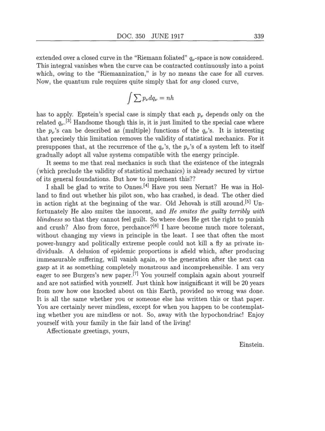 Volume 8: The Berlin Years: Correspondence, 1914-1918 (English translation supplement) page 339