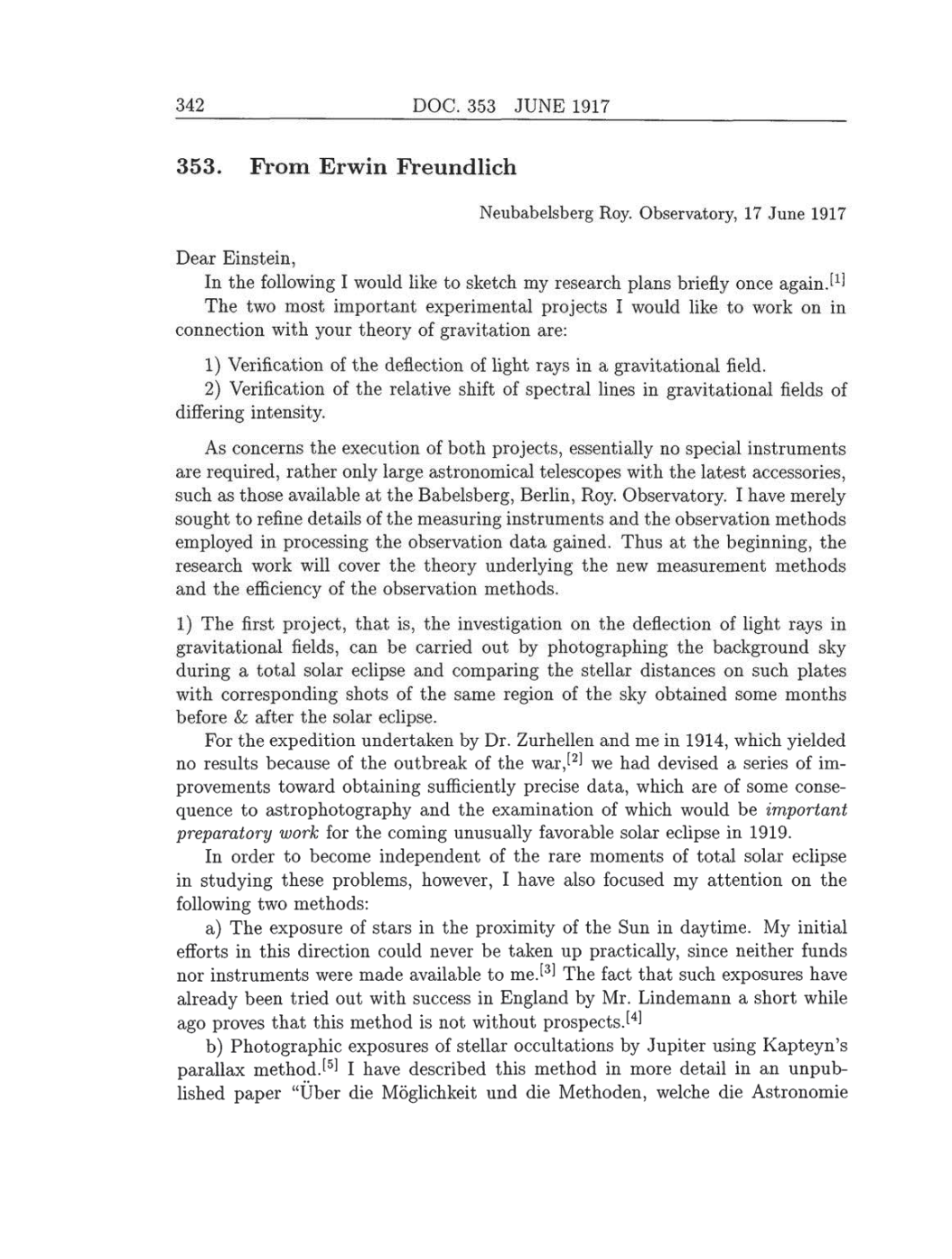 Volume 8: The Berlin Years: Correspondence, 1914-1918 (English translation supplement) page 342