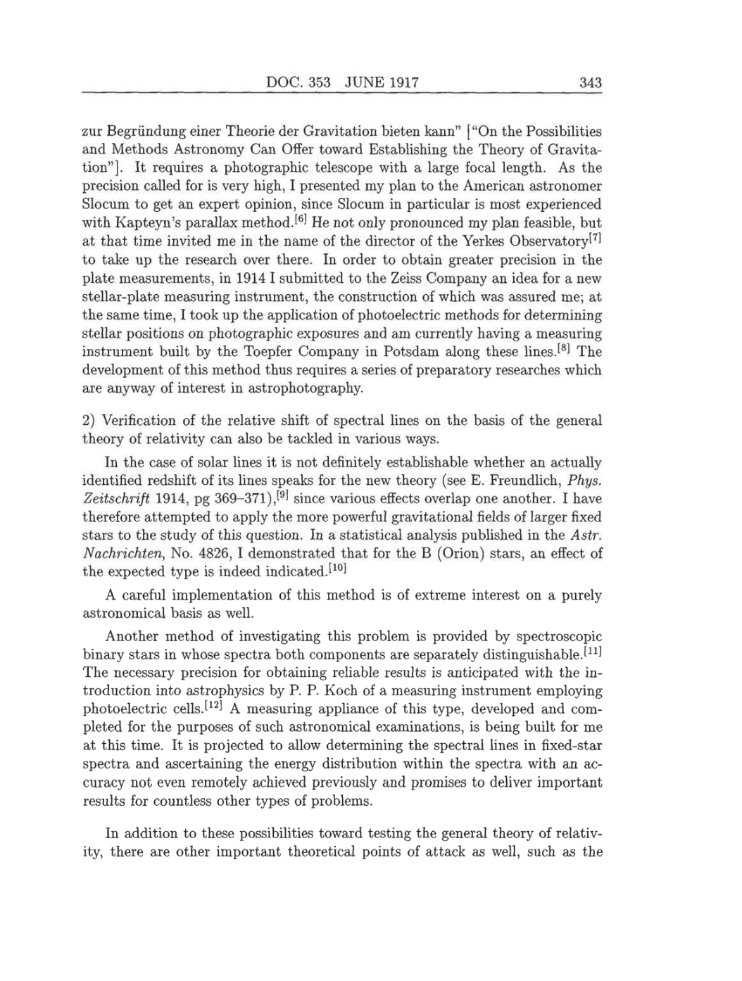 Volume 8: The Berlin Years: Correspondence, 1914-1918 (English translation supplement) page 343