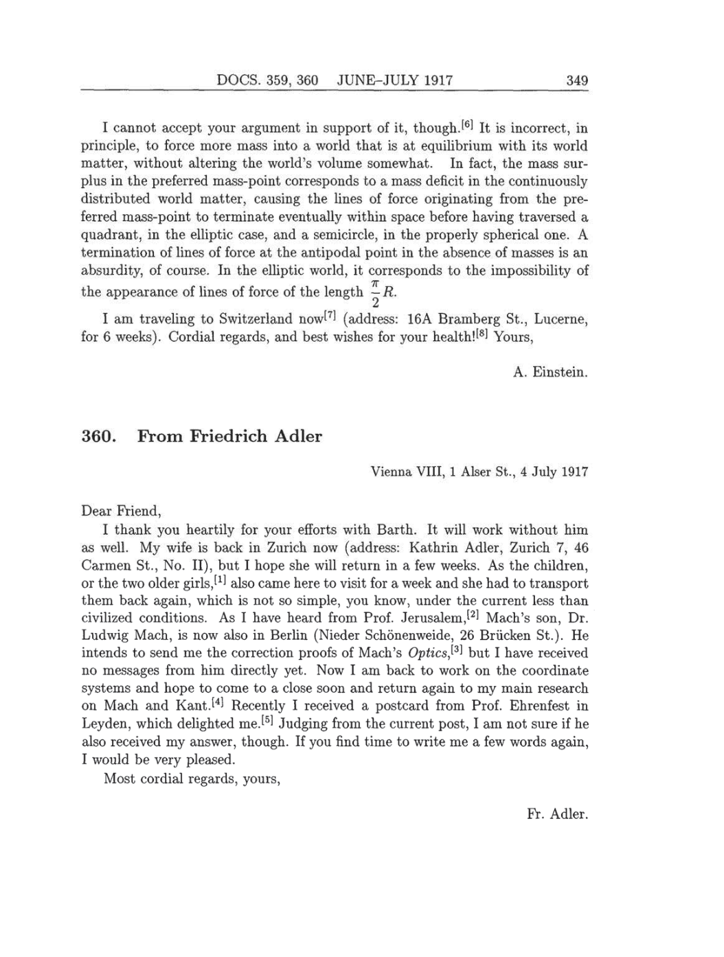 Volume 8: The Berlin Years: Correspondence, 1914-1918 (English translation supplement) page 349