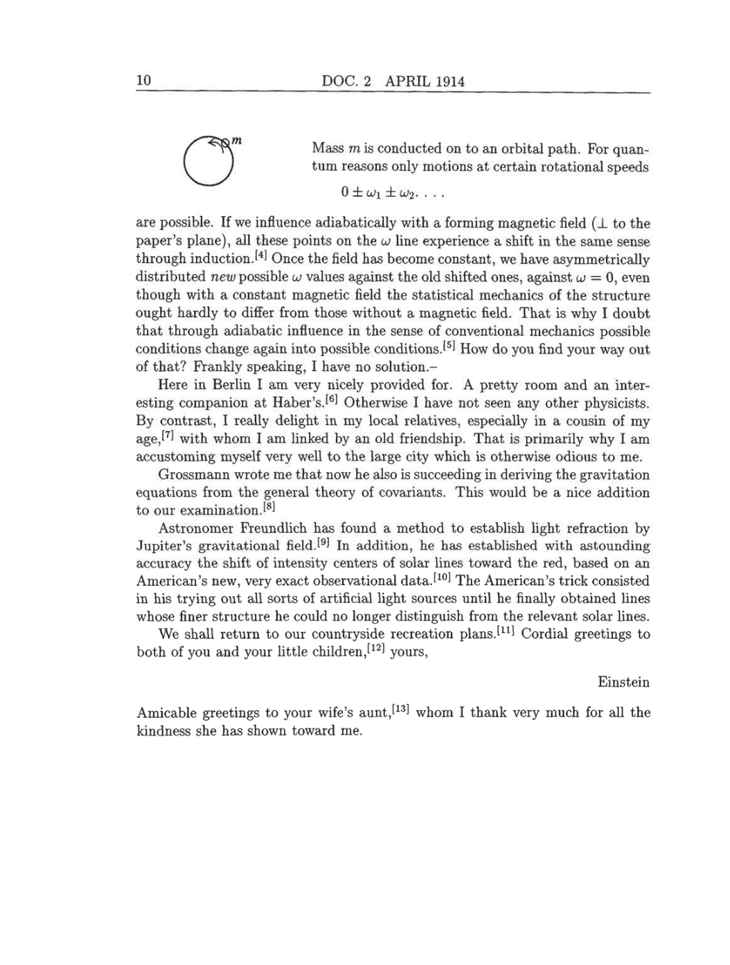 Volume 8: The Berlin Years: Correspondence, 1914-1918 (English translation supplement) page 10