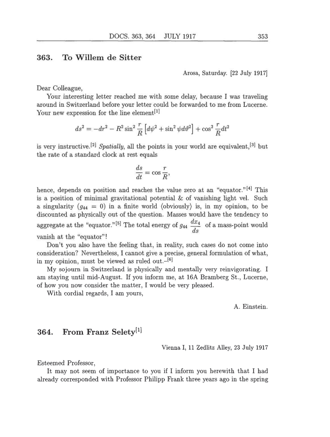 Volume 8: The Berlin Years: Correspondence, 1914-1918 (English translation supplement) page 353