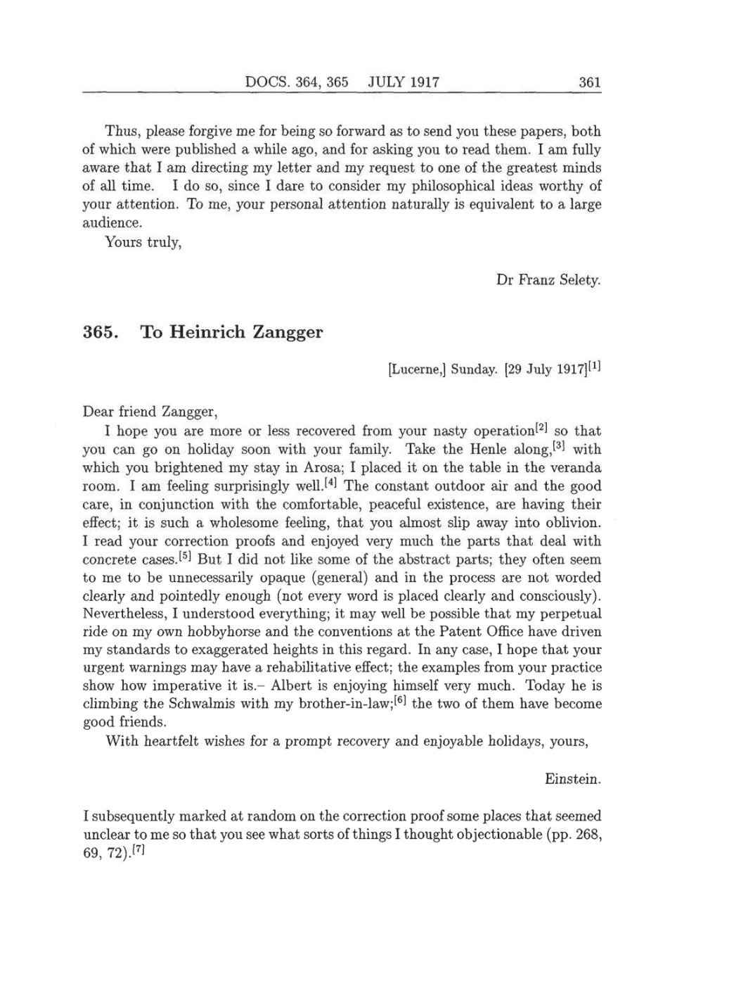 Volume 8: The Berlin Years: Correspondence, 1914-1918 (English translation supplement) page 361