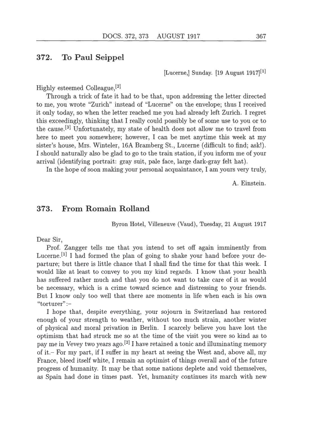 Volume 8: The Berlin Years: Correspondence, 1914-1918 (English translation supplement) page 367