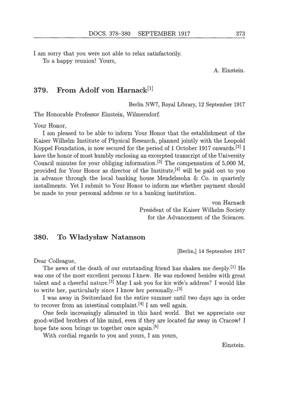 Volume 8: The Berlin Years: Correspondence, 1914-1918 (English translation supplement) page 373