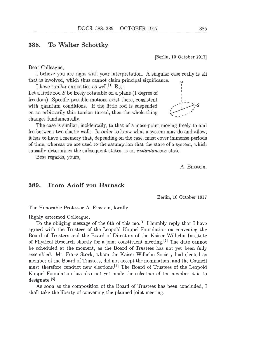 Volume 8: The Berlin Years: Correspondence, 1914-1918 (English translation supplement) page 385
