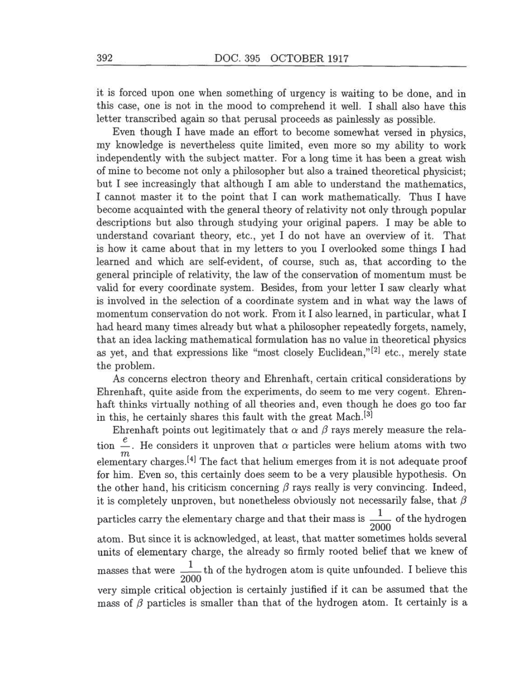 Volume 8: The Berlin Years: Correspondence, 1914-1918 (English translation supplement) page 392