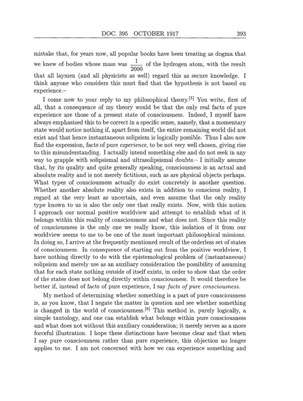 Volume 8: The Berlin Years: Correspondence, 1914-1918 (English translation supplement) page 393
