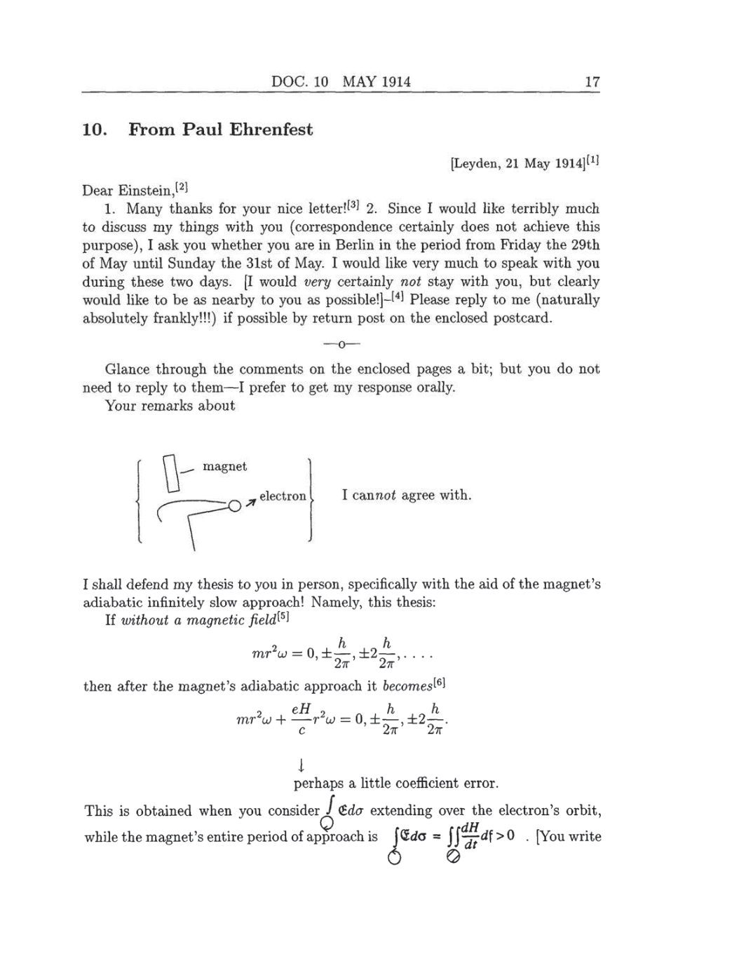 Volume 8: The Berlin Years: Correspondence, 1914-1918 (English translation supplement) page 17