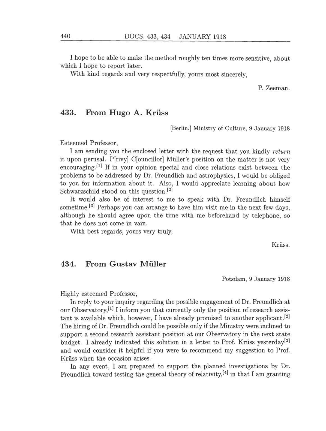 Volume 8: The Berlin Years: Correspondence, 1914-1918 (English translation supplement) page 440