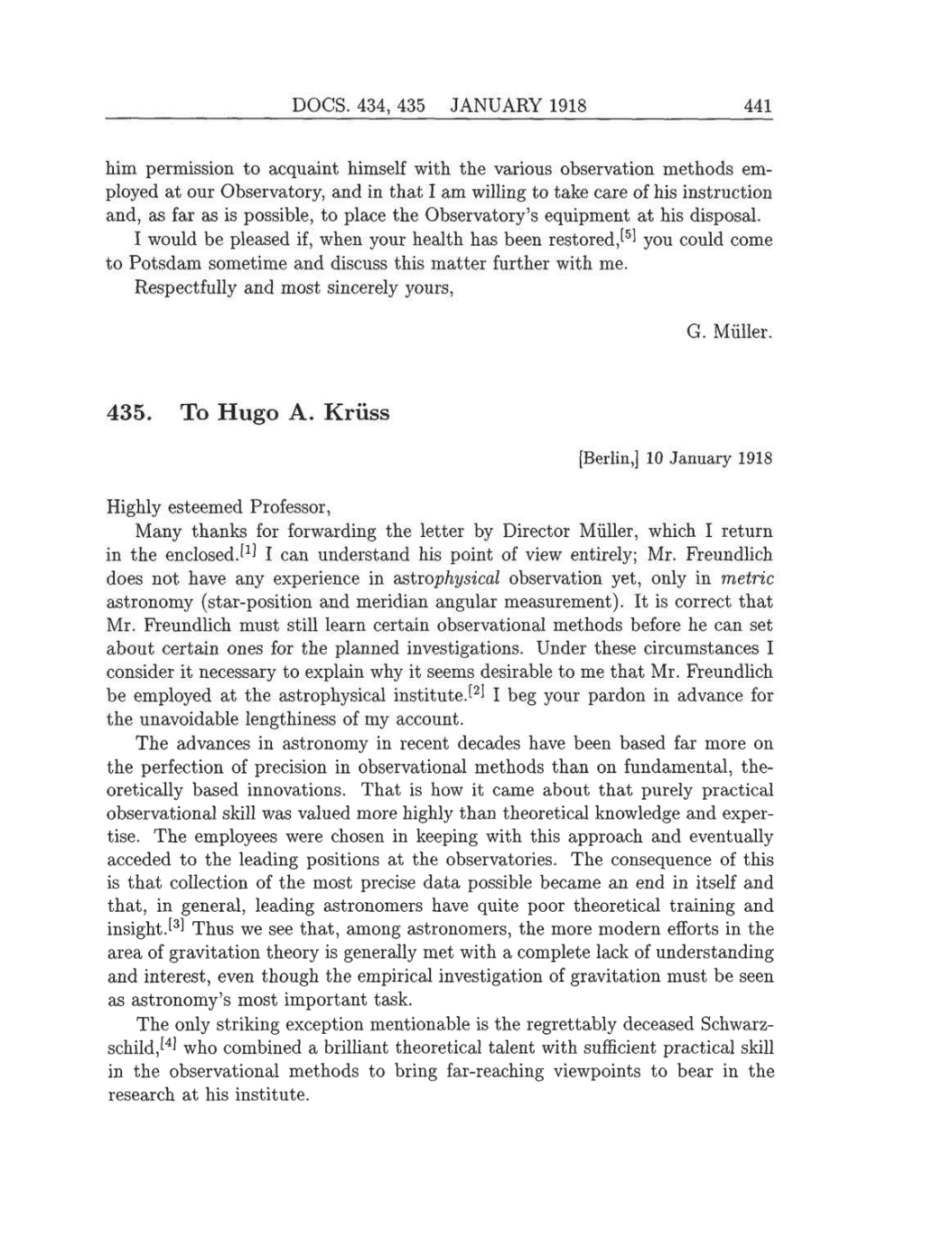 Volume 8: The Berlin Years: Correspondence, 1914-1918 (English translation supplement) page 441