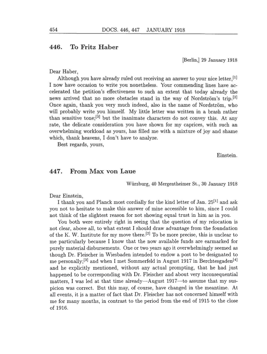 Volume 8: The Berlin Years: Correspondence, 1914-1918 (English translation supplement) page 454