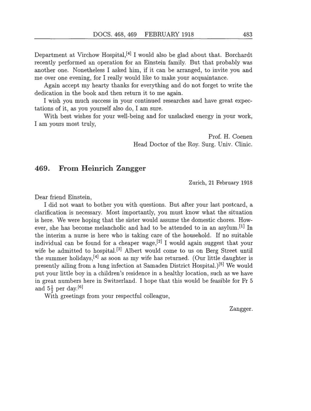 Volume 8: The Berlin Years: Correspondence, 1914-1918 (English translation supplement) page 483