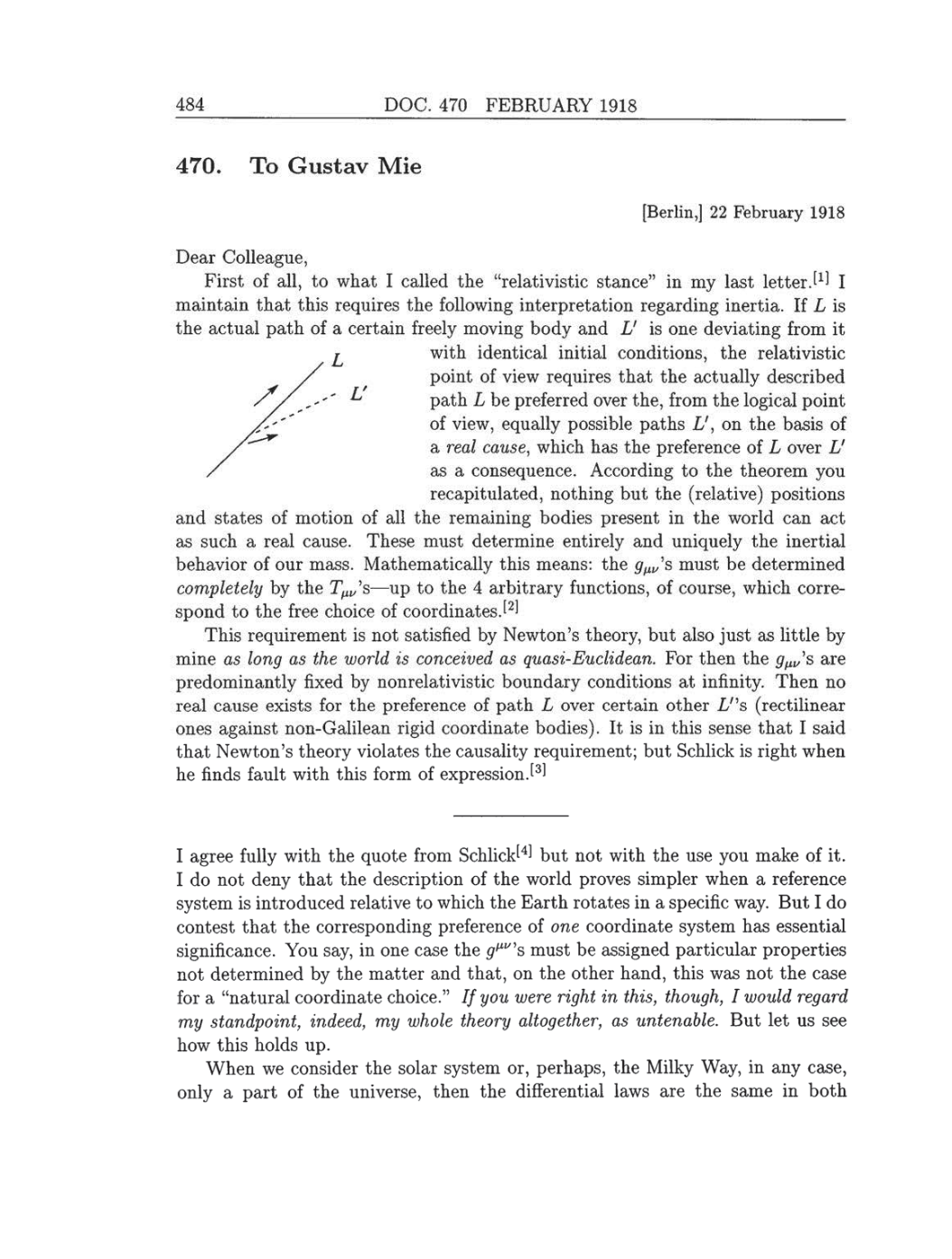 Volume 8: The Berlin Years: Correspondence, 1914-1918 (English translation supplement) page 484