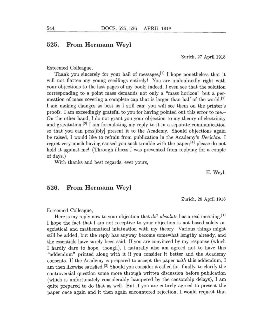 Volume 8: The Berlin Years: Correspondence, 1914-1918 (English translation supplement) page 544