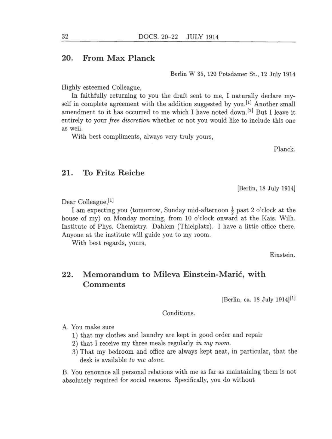 Volume 8: The Berlin Years: Correspondence, 1914-1918 (English translation supplement) page 32