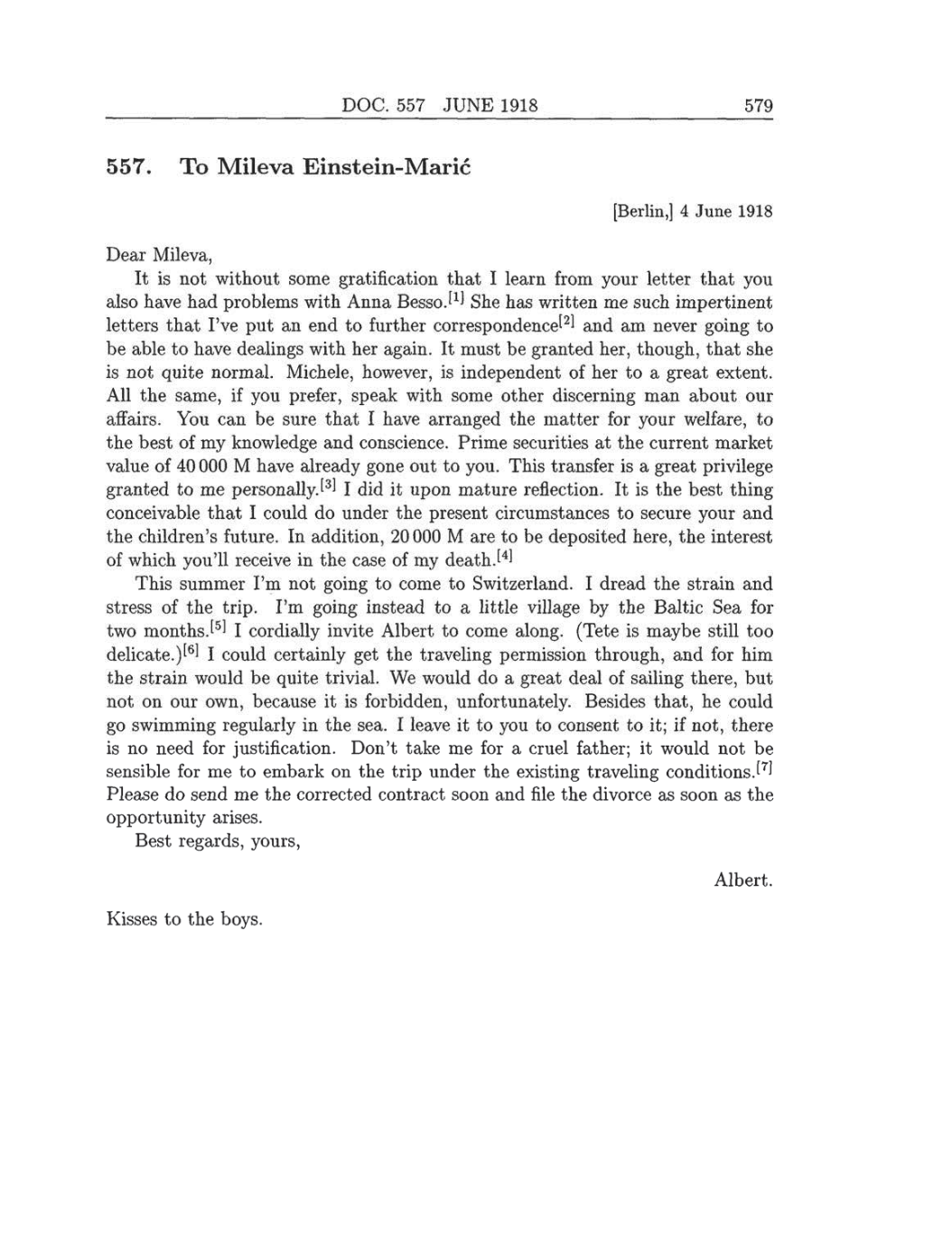 Volume 8: The Berlin Years: Correspondence, 1914-1918 (English translation supplement) page 579