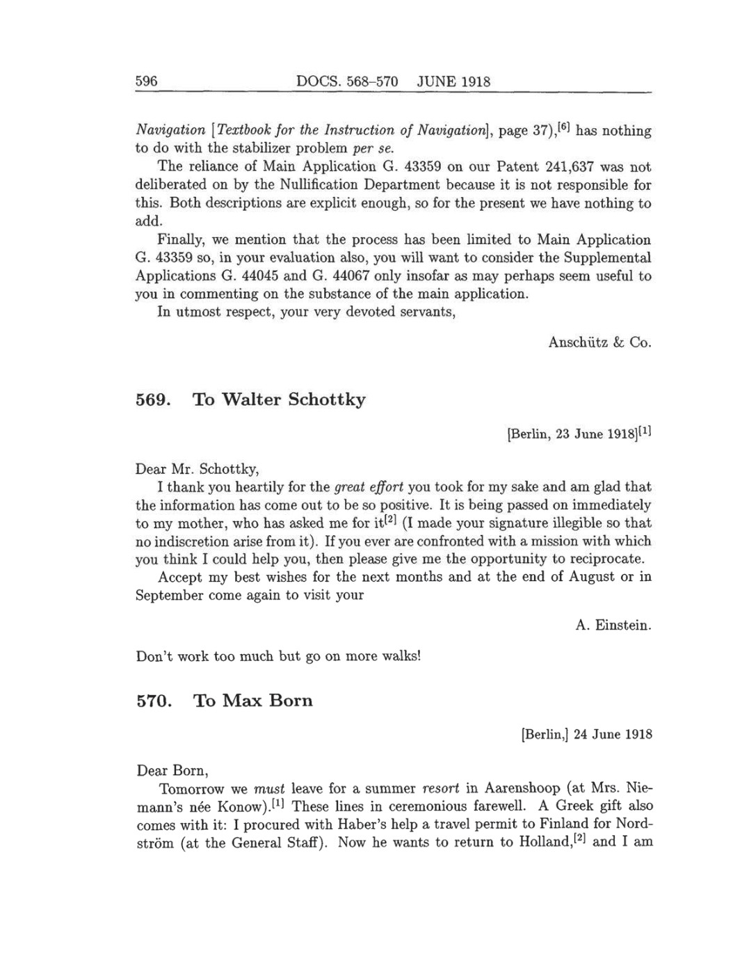 Volume 8: The Berlin Years: Correspondence, 1914-1918 (English translation supplement) page 596