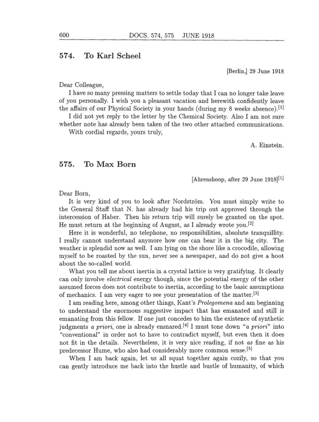 Volume 8: The Berlin Years: Correspondence, 1914-1918 (English translation supplement) page 600