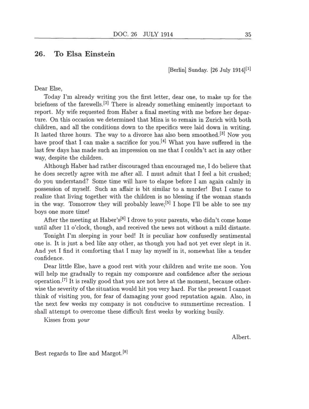 Volume 8: The Berlin Years: Correspondence, 1914-1918 (English translation supplement) page 35