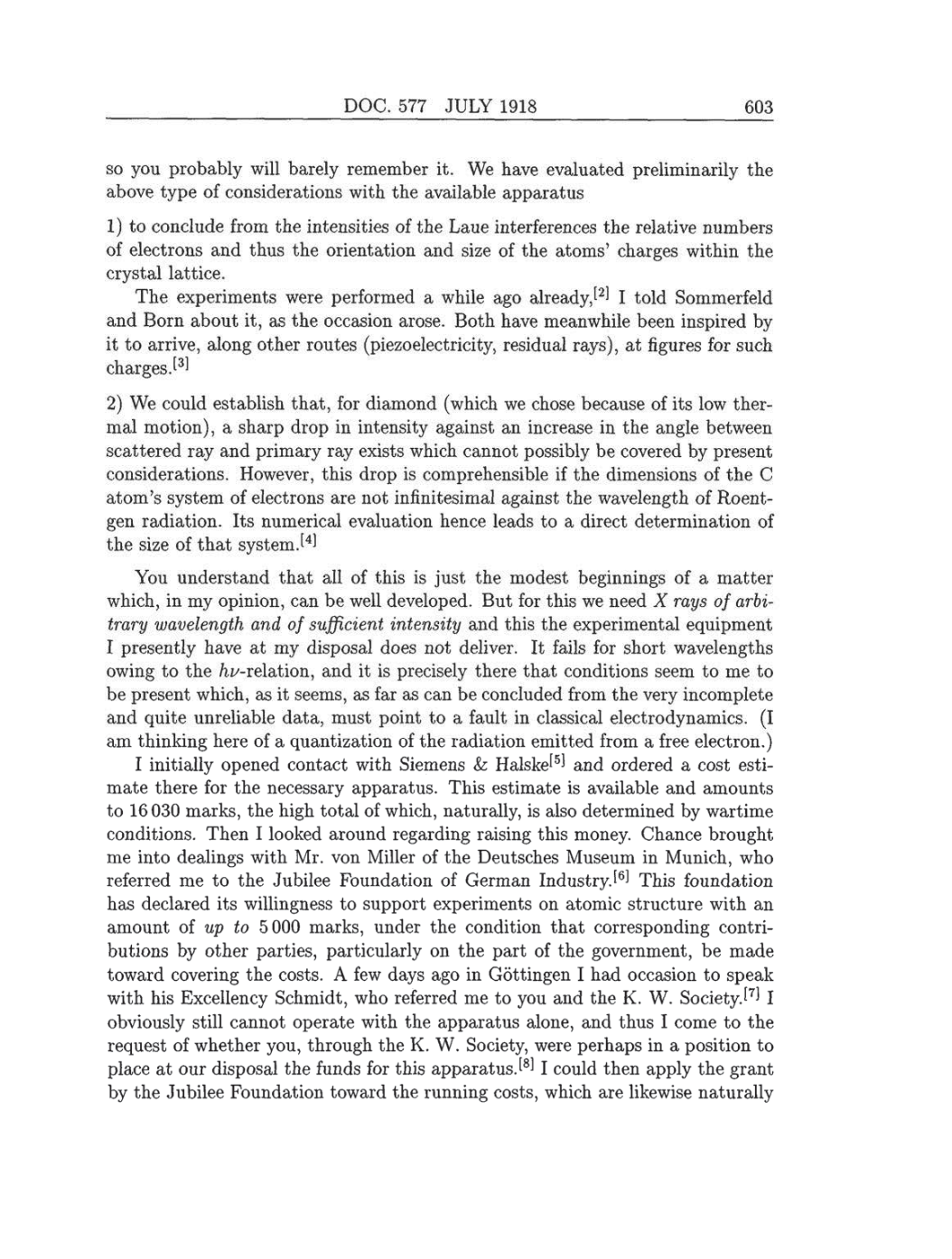 Volume 8: The Berlin Years: Correspondence, 1914-1918 (English translation supplement) page 603