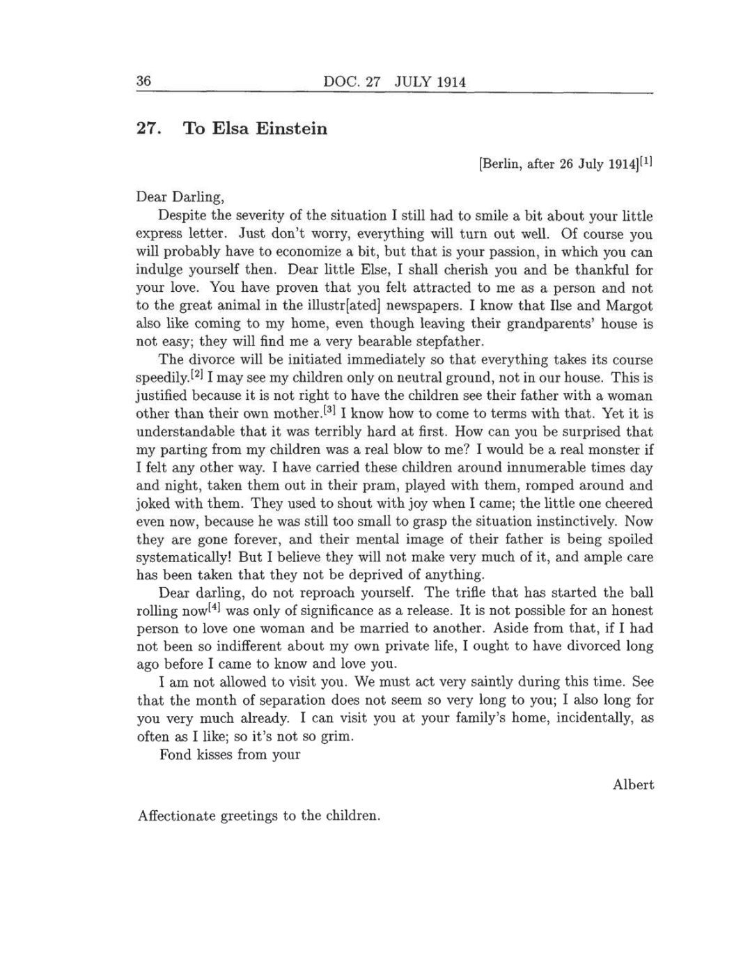 Volume 8: The Berlin Years: Correspondence, 1914-1918 (English translation supplement) page 36