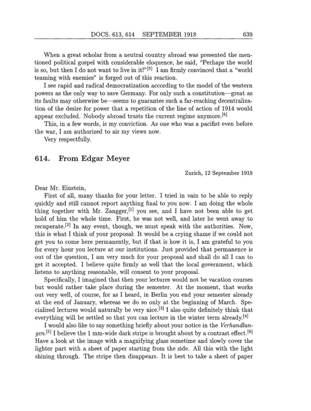 Volume 8: The Berlin Years: Correspondence, 1914-1918 (English translation supplement) page 639
