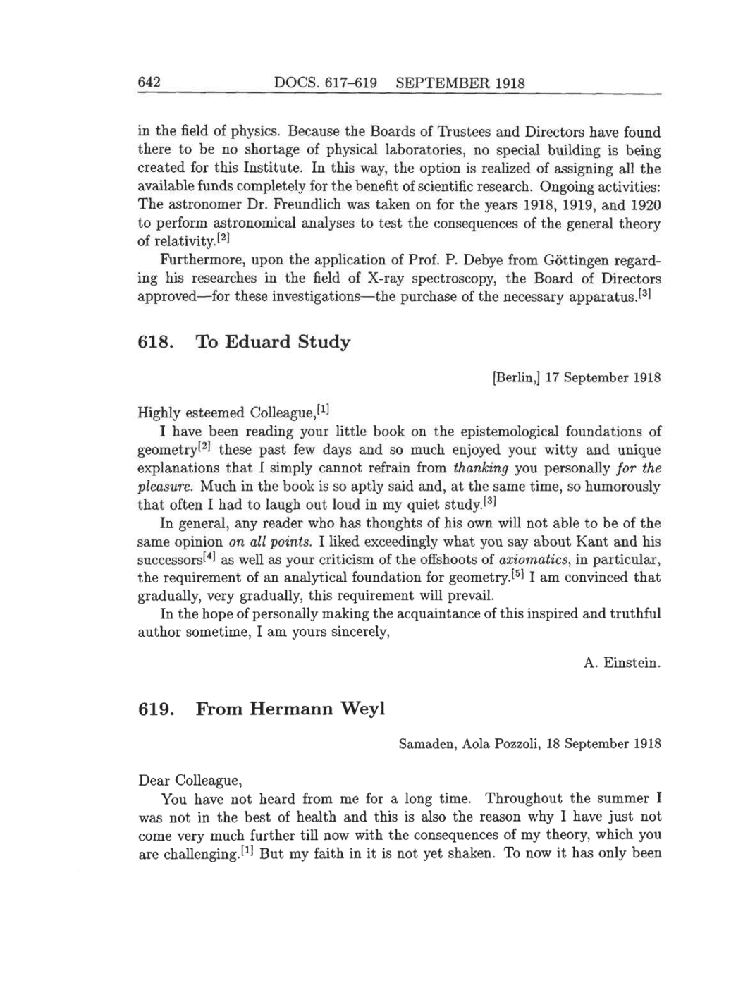 Volume 8: The Berlin Years: Correspondence, 1914-1918 (English translation supplement) page 642