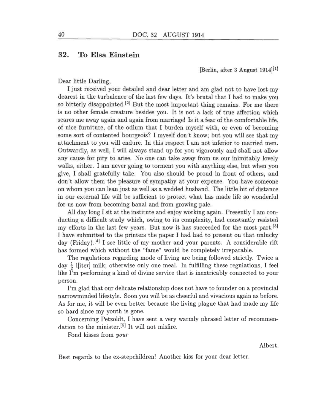 Volume 8: The Berlin Years: Correspondence, 1914-1918 (English translation supplement) page 40