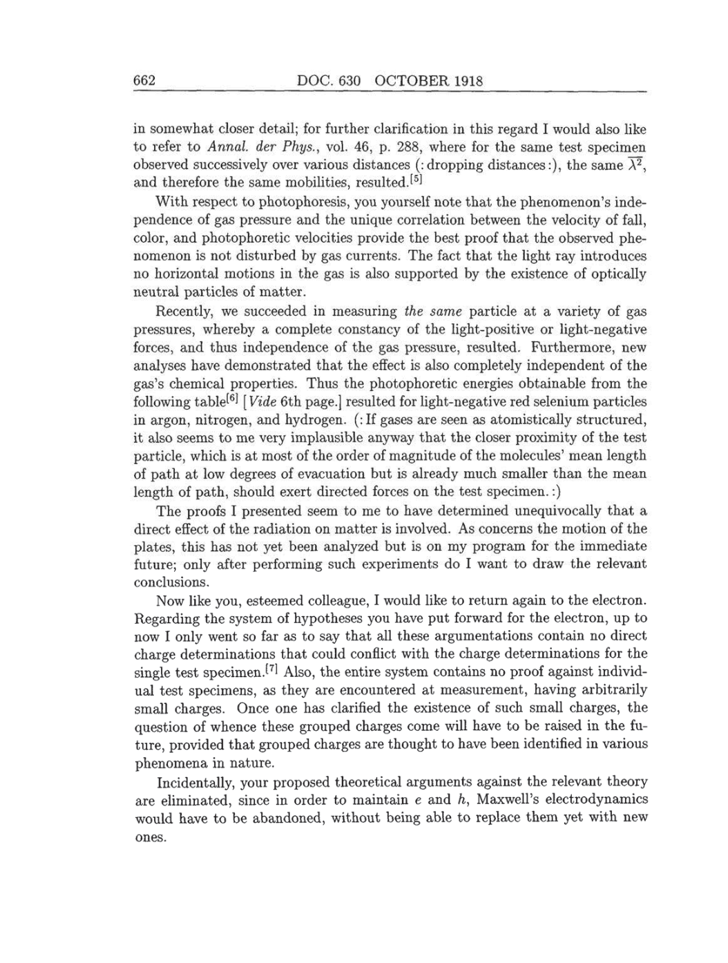 Volume 8: The Berlin Years: Correspondence, 1914-1918 (English translation supplement) page 662