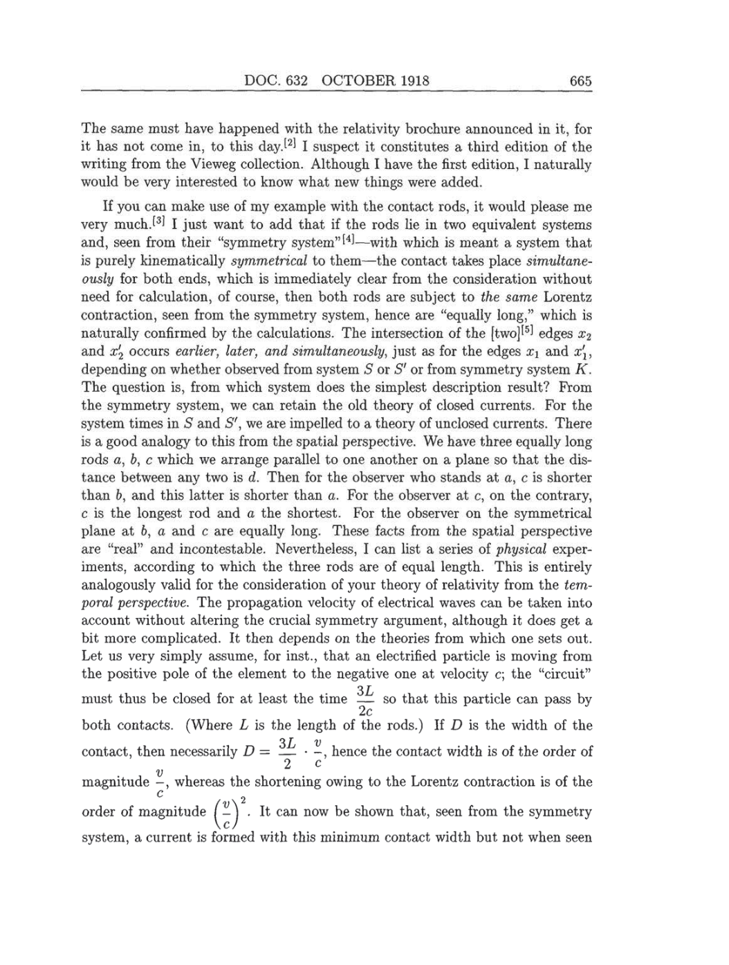 Volume 8: The Berlin Years: Correspondence, 1914-1918 (English translation supplement) page 665