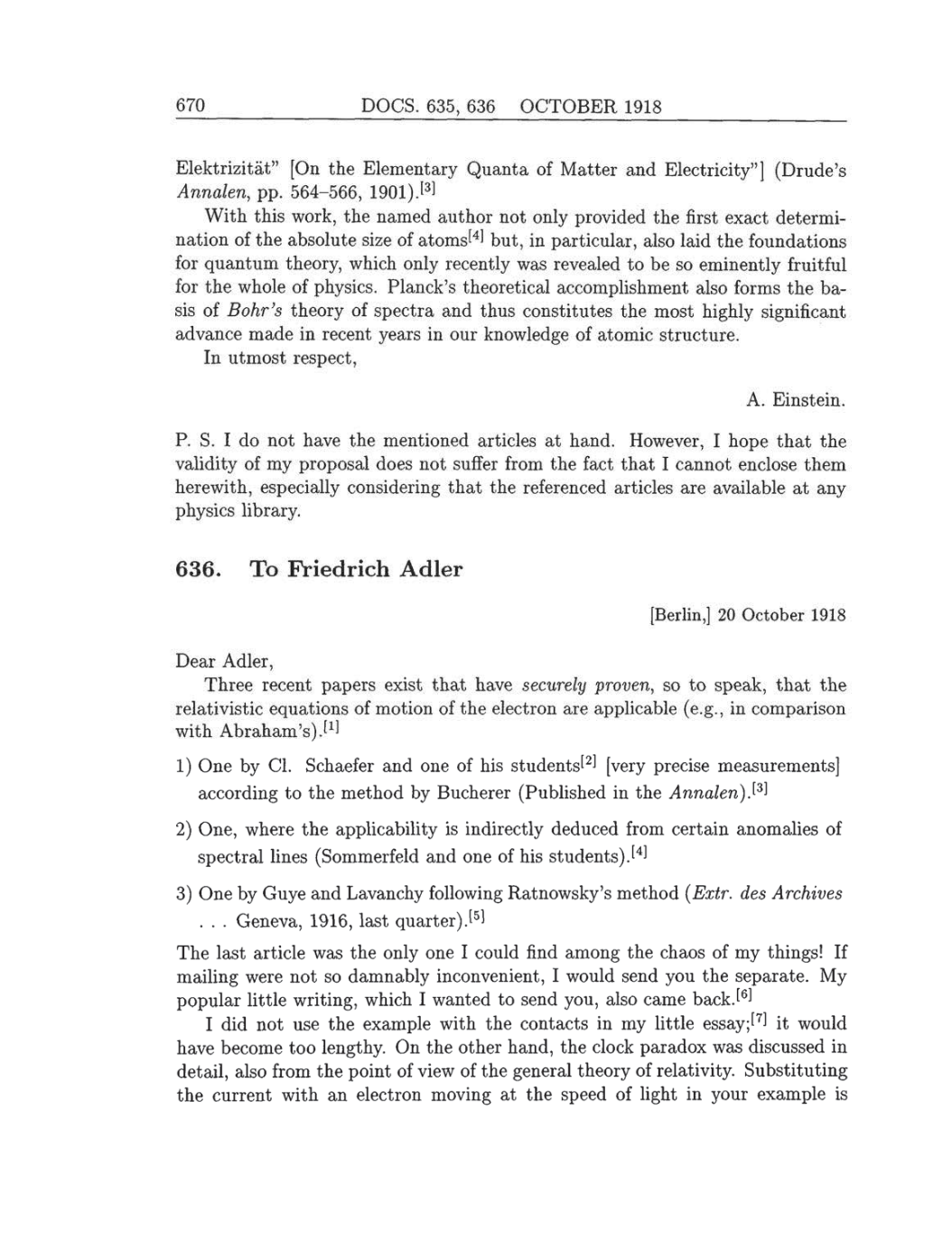 Volume 8: The Berlin Years: Correspondence, 1914-1918 (English translation supplement) page 670