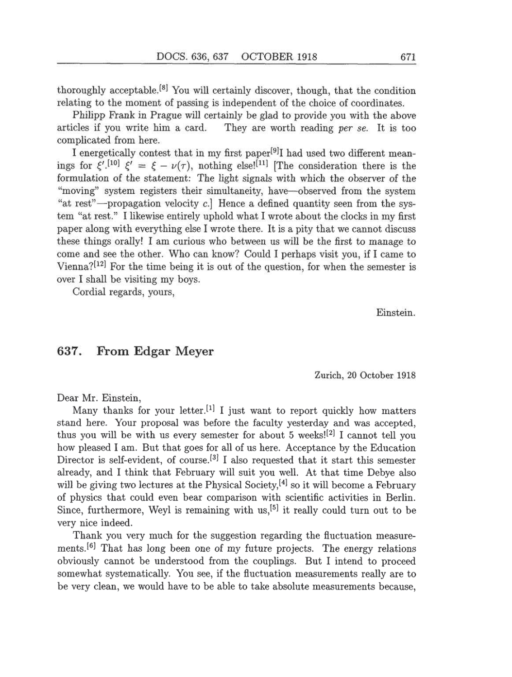 Volume 8: The Berlin Years: Correspondence, 1914-1918 (English translation supplement) page 671