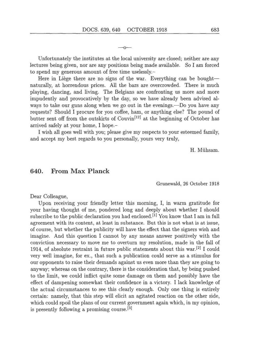 Volume 8: The Berlin Years: Correspondence, 1914-1918 (English translation supplement) page 683