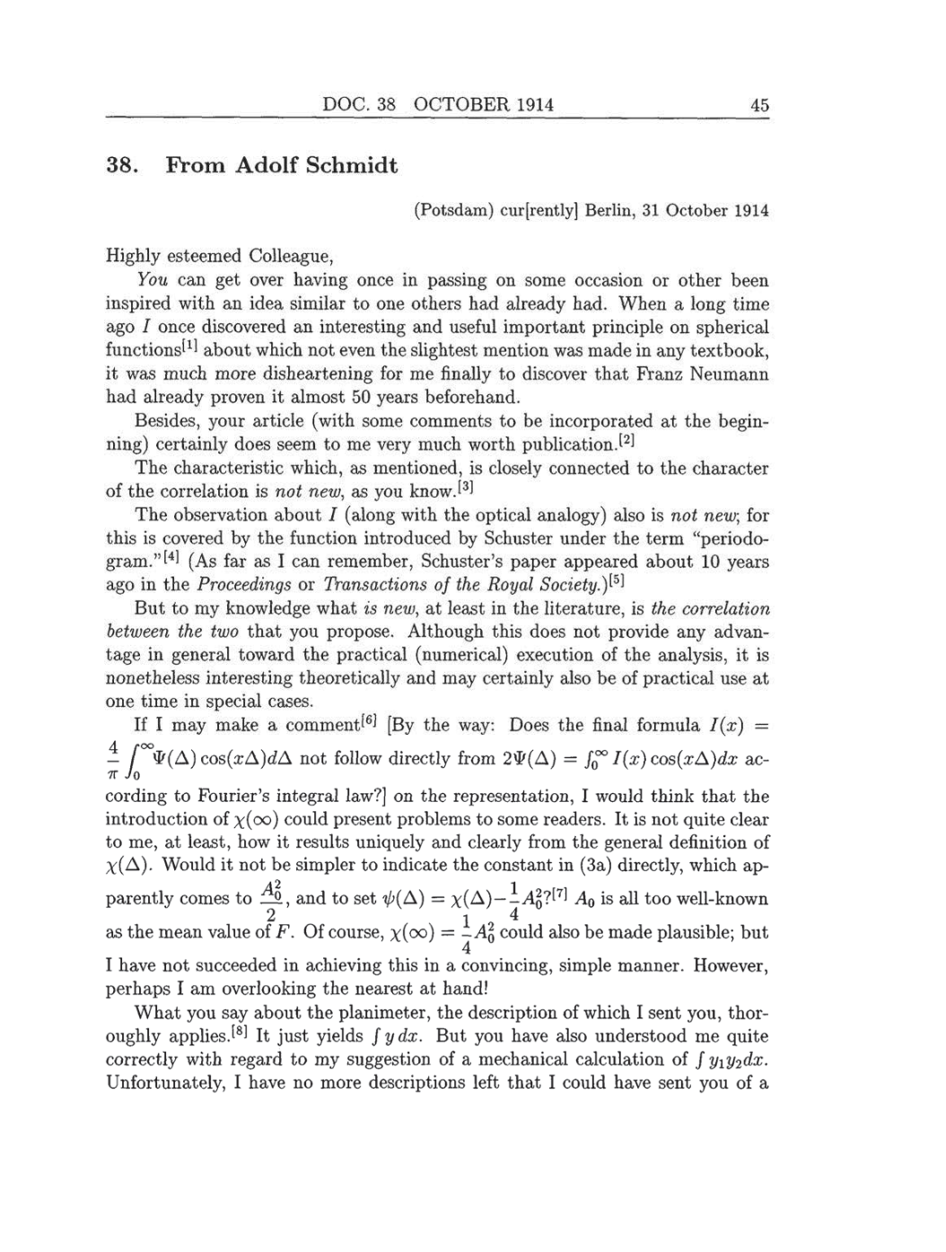 Volume 8: The Berlin Years: Correspondence, 1914-1918 (English translation supplement) page 45