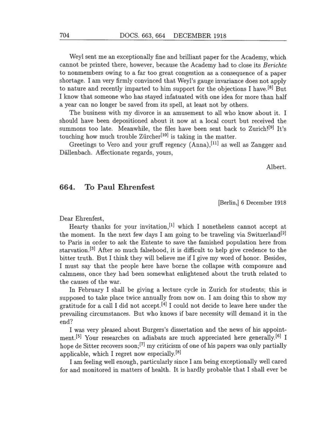 Volume 8: The Berlin Years: Correspondence, 1914-1918 (English translation supplement) page 704