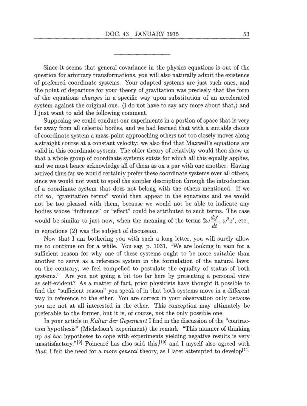 Volume 8: The Berlin Years: Correspondence, 1914-1918 (English translation supplement) page 53