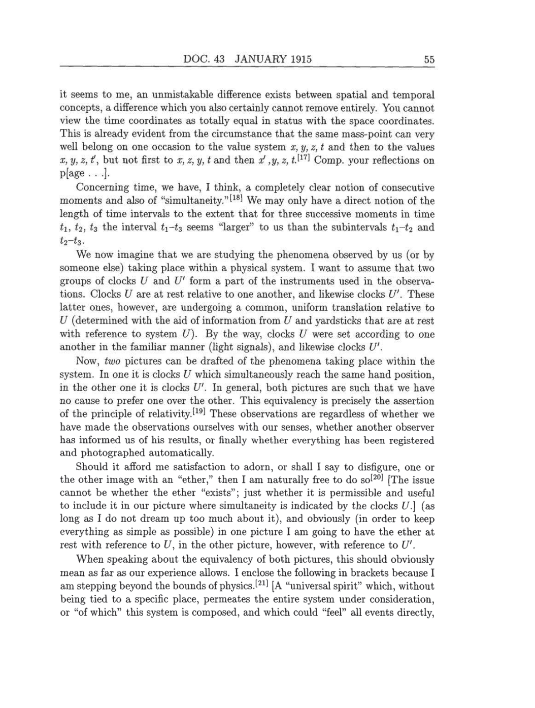Volume 8: The Berlin Years: Correspondence, 1914-1918 (English translation supplement) page 55