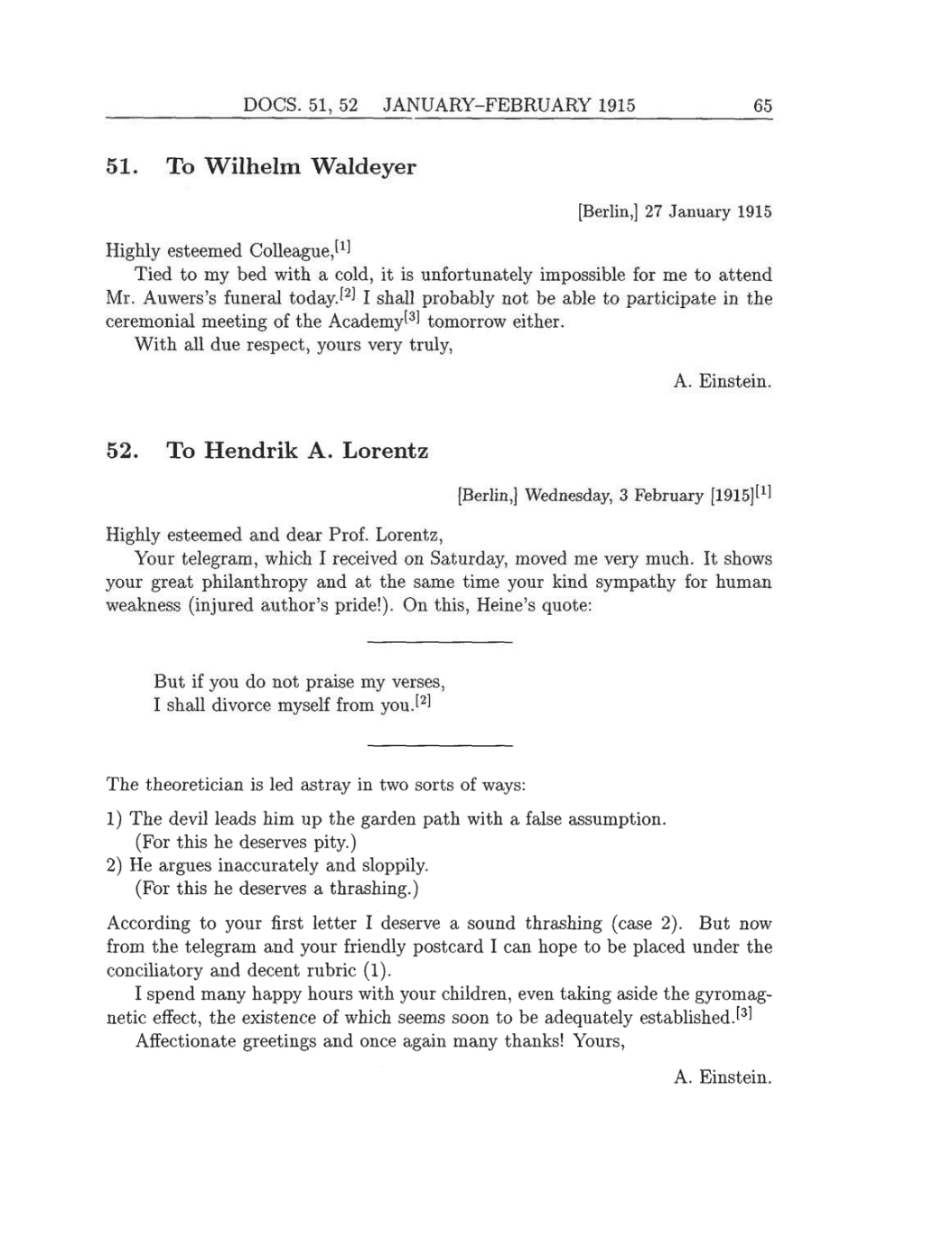 Volume 8: The Berlin Years: Correspondence, 1914-1918 (English translation supplement) page 65