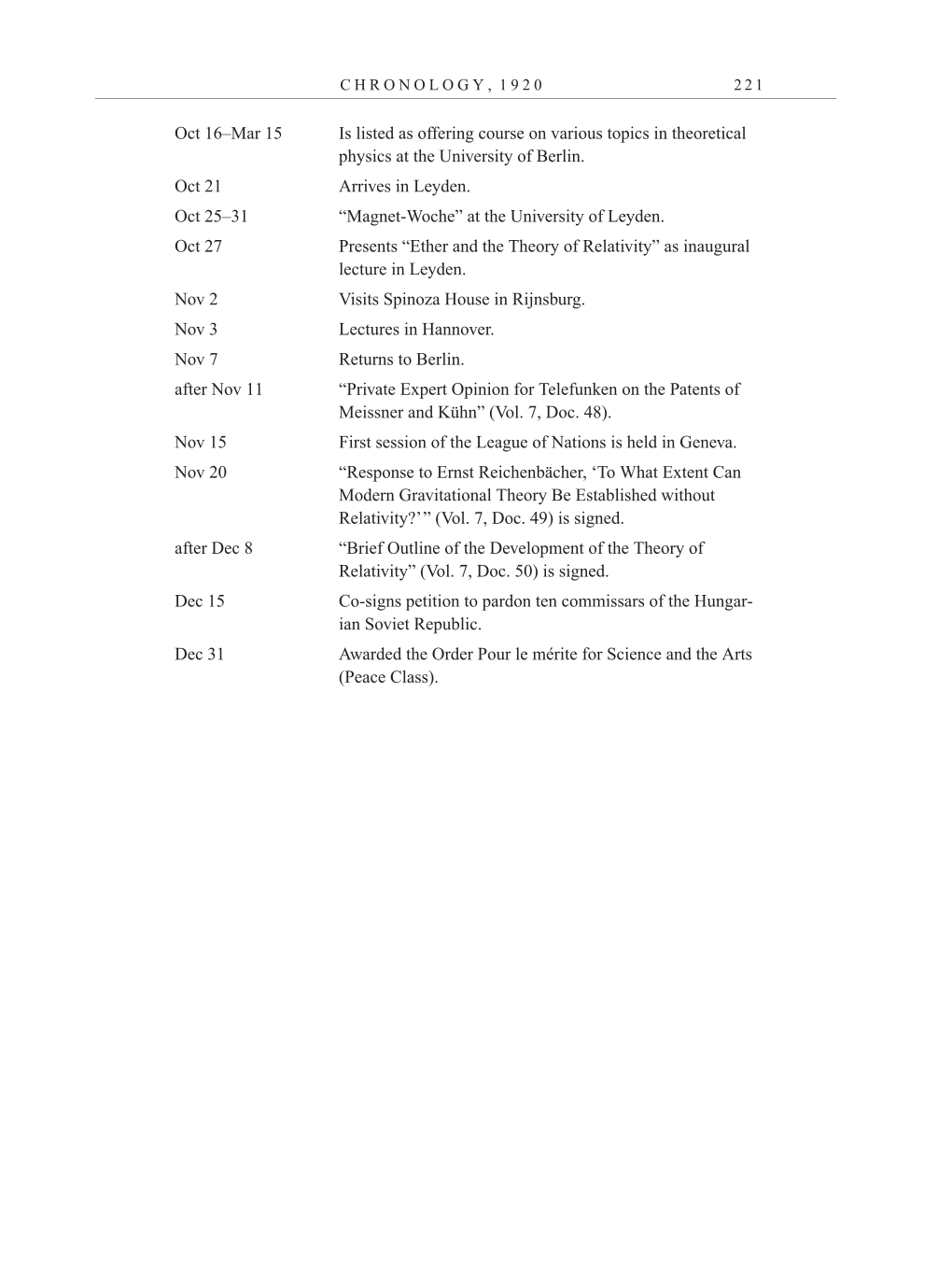 Volume 11: Cumulative Index, Bibliography, List of Correspondence, Chronology, and Errata to Volumes 1-10 page 221