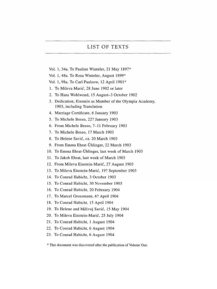 Volume 5: The Swiss Years: Correspondence, 1902-1914 page xi