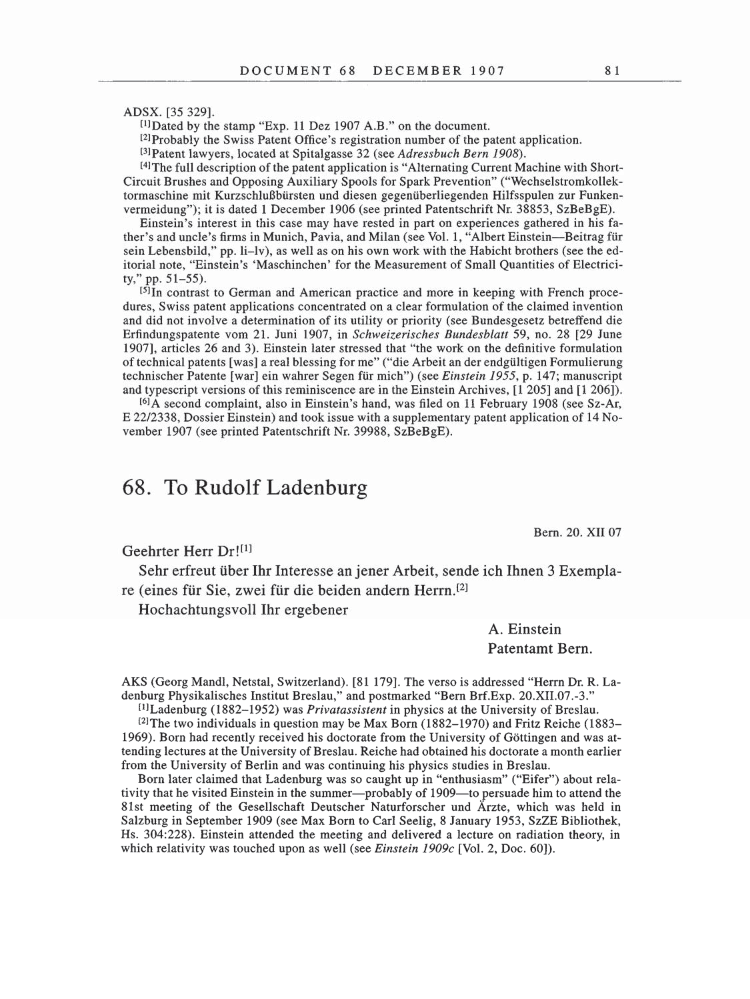 Volume 5: The Swiss Years: Correspondence, 1902-1914 page 81