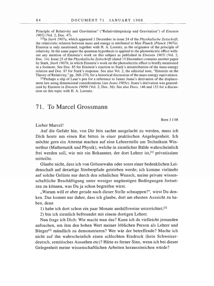 Volume 5: The Swiss Years: Correspondence, 1902-1914 page 84
