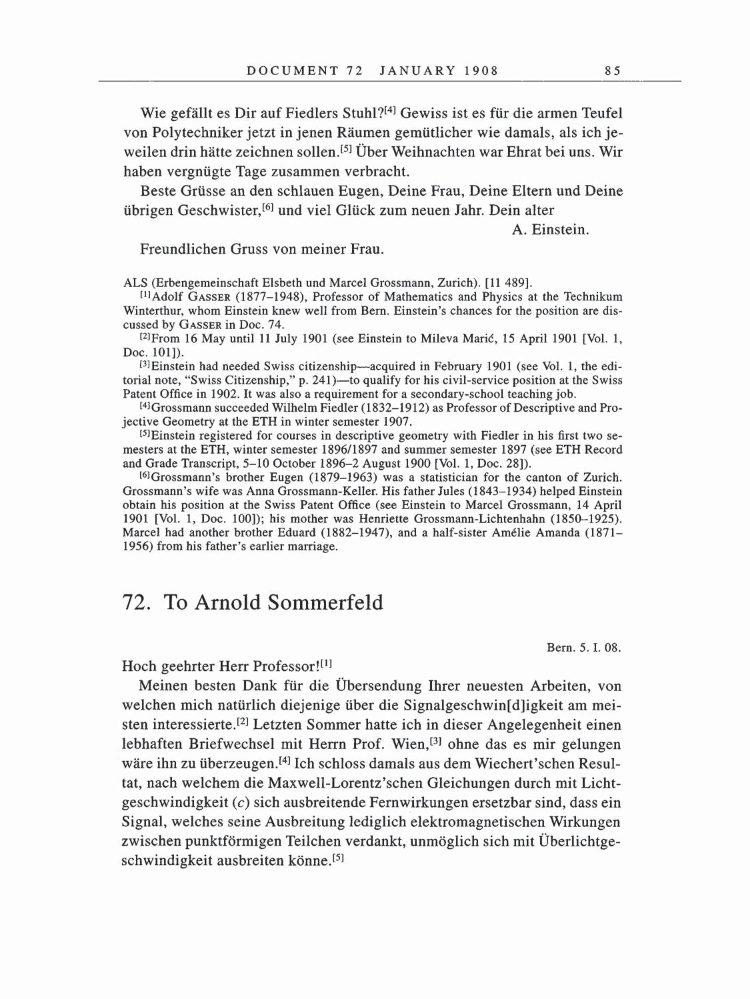 Volume 5: The Swiss Years: Correspondence, 1902-1914 page 85